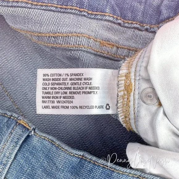 Wild Fable Super-High Rise Denim Mini Skirt Blue Check - Picture 7 of 11